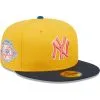 Men's New York Yankees New Era Gold/Azure 100th Anniversary Undervisor 59FIFTY Fitted Hat -San Diego Padres Caps Sales azure new york yankees 100th anniversary undervisor 59fifty fitted hat pi4693000 altimages ff 4693978 a7a385a7c14618c1bf9aalt1 full