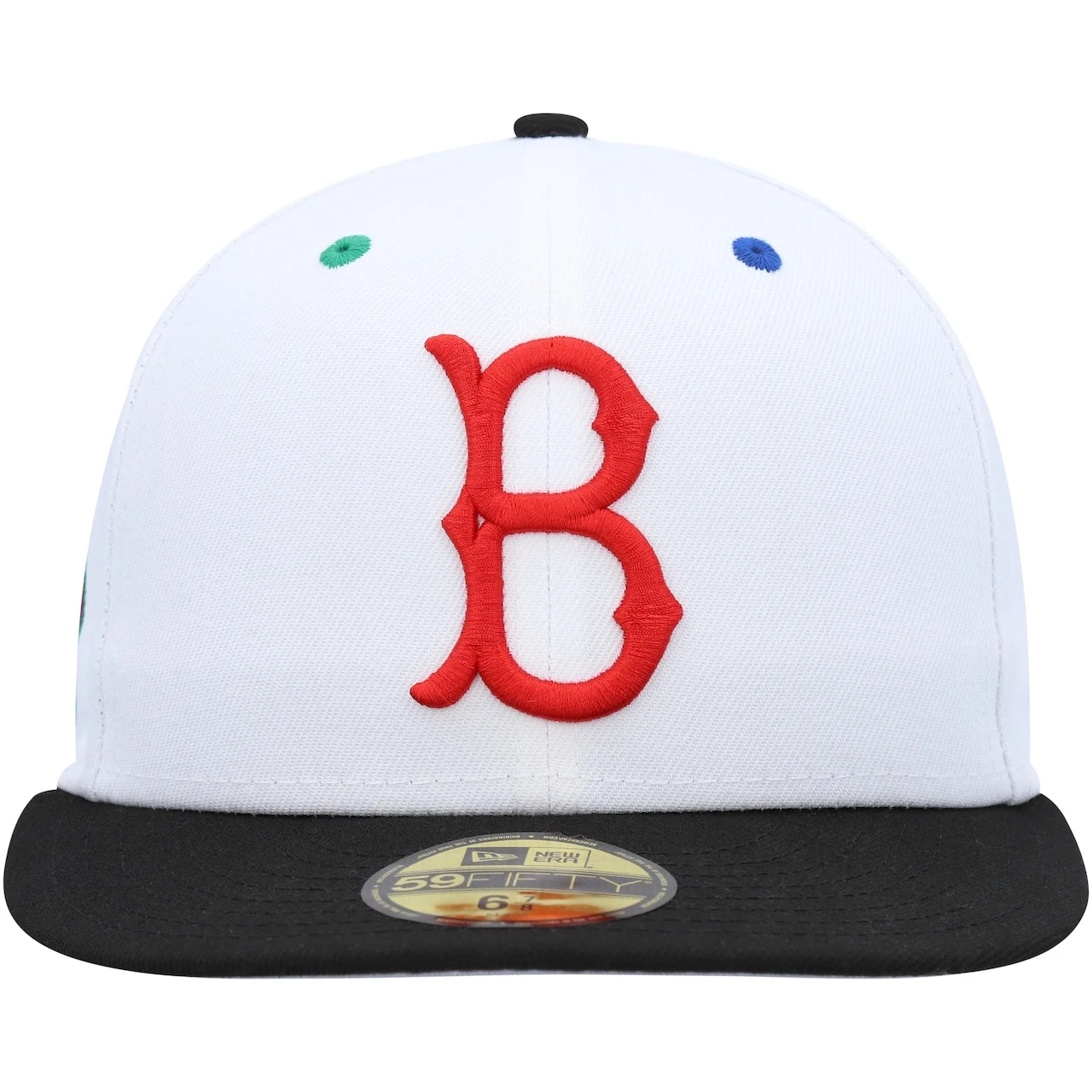 Men's Brooklyn Dodgers New Era White/Black Cooperstown Collection Primary Eye 59FIFTY Fitted Hat 4 Men's Brooklyn Dodgers New Era White/Black Cooperstown Collection Primary Eye 59FIFTY Fitted Hat - Image 2