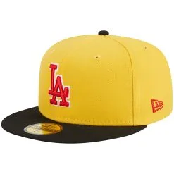 Men's Los Angeles Dodgers New Era Yellow/Black Grilled 59FIFTY Fitted Hat -San Diego Padres Caps Sales black los angeles dodgers grilled 59fifty fitted hat ss5 p 200006673pv 3u ht5cwf4xhem649dxot6gv jlufifgwvu3nfugkm7o6