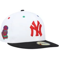 Men's New York Yankees New Era White/Black 1956 World Series Primary Eye 59FIFTY Fitted Hat
