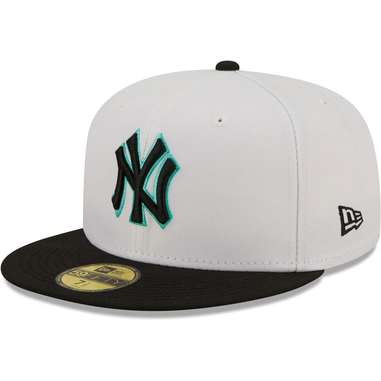 Men's New York Yankees New Era White/Black Spring Color Pack Two-Tone 59FIFTY Fitted Hat