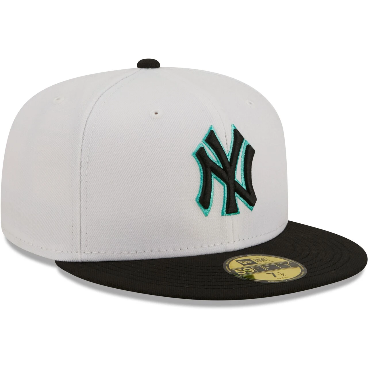 Men's New York Yankees New Era White/Black Spring Color Pack Two-Tone 59FIFTY Fitted Hat - Image 3