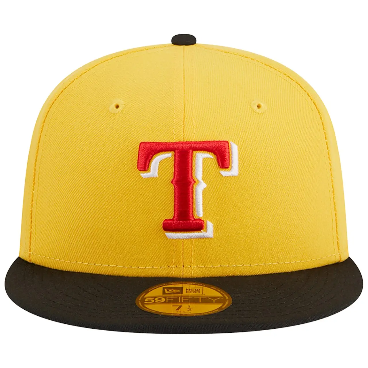 Men's Texas Rangers New Era Yellow/Black Grilled 59FIFTY Fitted Hat 4 Men's Texas Rangers New Era Yellow/Black Grilled 59FIFTY Fitted Hat - Image 2