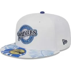 Men's San Diego Padres New Era White/Blue Flamingo 59FIFTY Fitted Hat