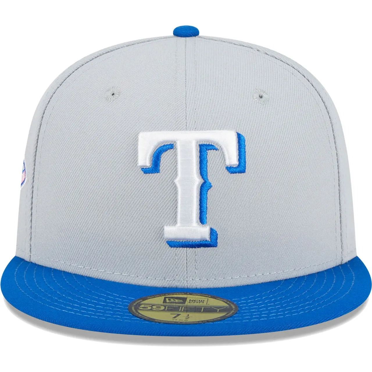 Men's Texas Rangers New Era Gray/Blue Dolphin 59FIFTY Fitted Hat 4 Men's Texas Rangers New Era Gray/Blue Dolphin 59FIFTY Fitted Hat - Image 2