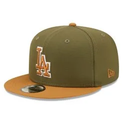 Men's Los Angeles Dodgers New Era Green/Brown Color Pack Two-Tone 9FIFTY Snapback Hat