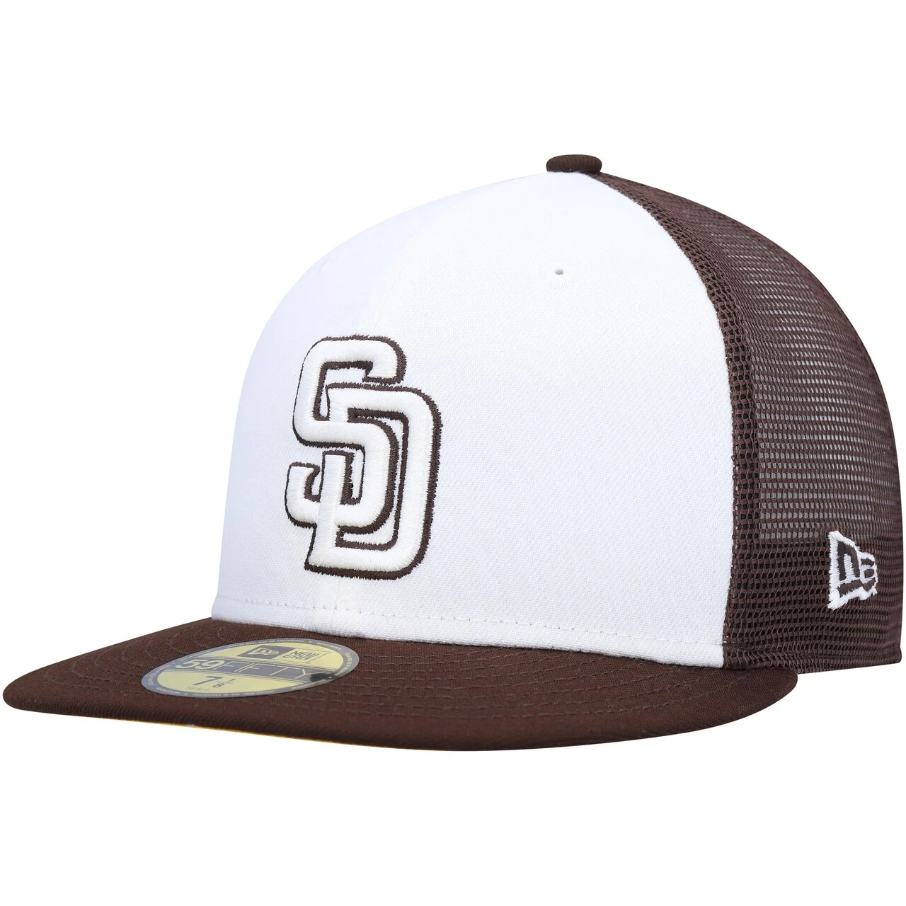 Men's San Diego Padres New Era White/Brown 2023 On-Field Batting Practice 59FIFTY Fitted Hat 3 Men's San Diego Padres New Era White/Brown 2023 On-Field Batting Practice 59FIFTY Fitted Hat