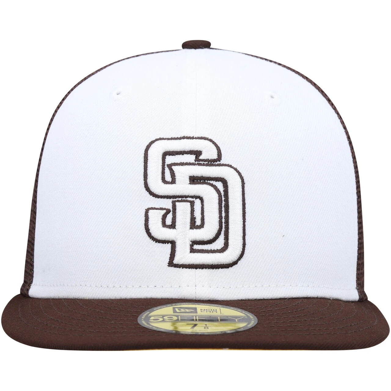 Men's San Diego Padres New Era White/Brown 2023 On-Field Batting Practice 59FIFTY Fitted Hat 4 Men's San Diego Padres New Era White/Brown 2023 On-Field Batting Practice 59FIFTY Fitted Hat - Image 2
