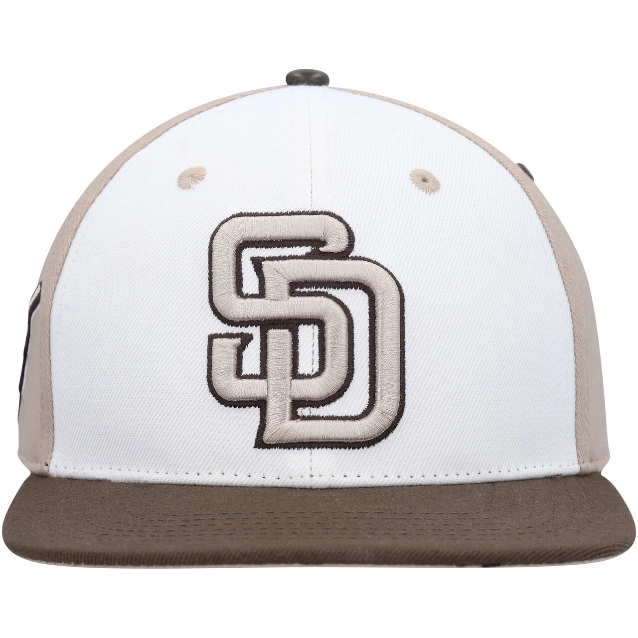 Men's San Diego Padres Pro Standard White/Brown Chocolate Ice Cream Drip Snapback Hat 4 Men's San Diego Padres Pro Standard White/Brown Chocolate Ice Cream Drip Snapback Hat - Image 2