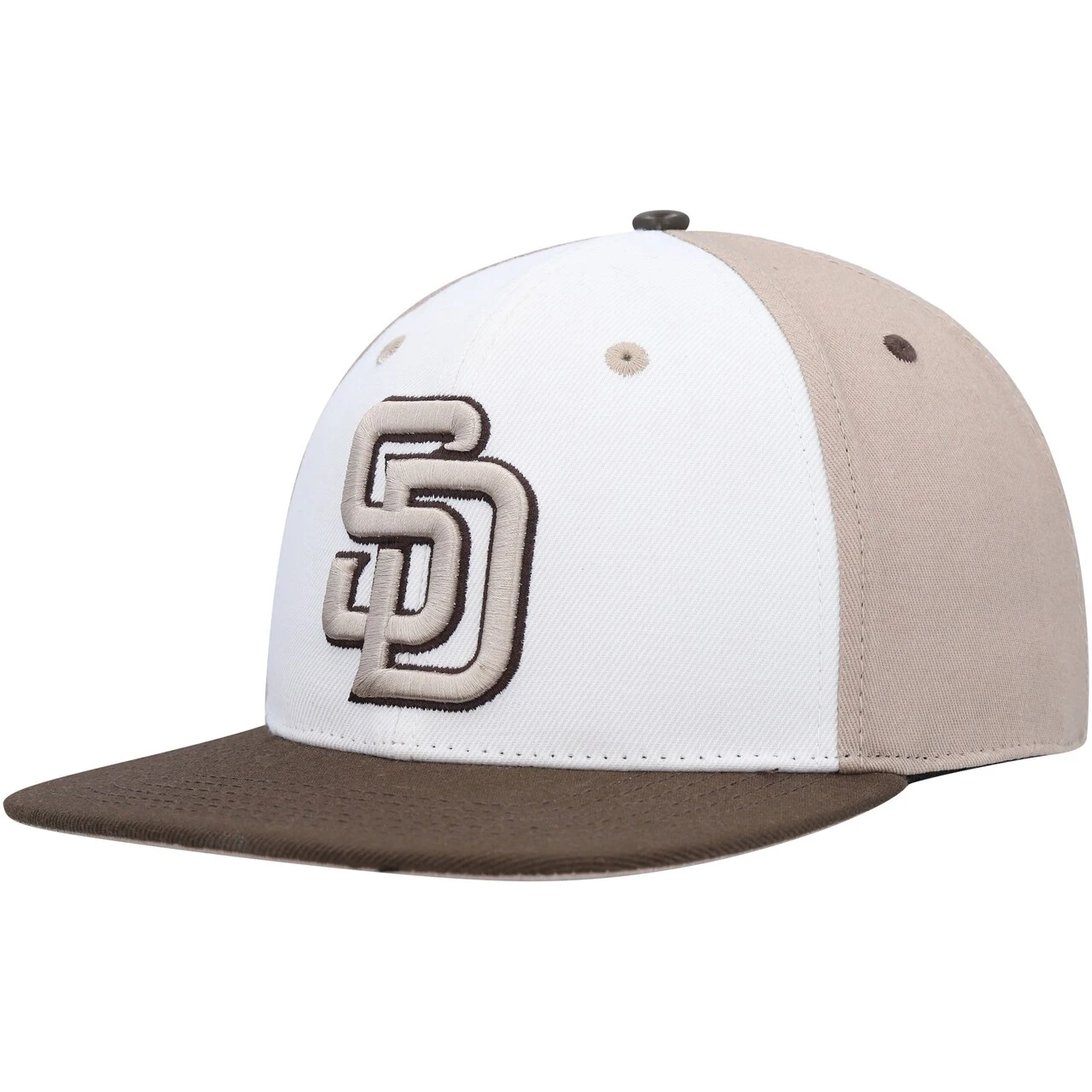 Men's San Diego Padres Pro Standard White/Brown Chocolate Ice Cream Drip Snapback Hat 5 Men's San Diego Padres Pro Standard White/Brown Chocolate Ice Cream Drip Snapback Hat - Image 3