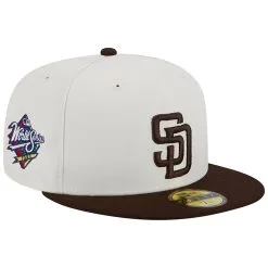 Men's San Diego Padres New Era Stone/Brown Retro 59FIFTY Fitted Hat