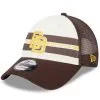 Men's San Diego Padres New Era White/Brown Team Stripe Trucker 9FORTY Snapback Hat -San Diego Padres Caps Sales brown san diego padres team stripe trucker 9forty snapback hat ss5 p 5002648pv 1u phqsvdawaijjf2ipkracv h2fdrh5i2qoxdpe90etr