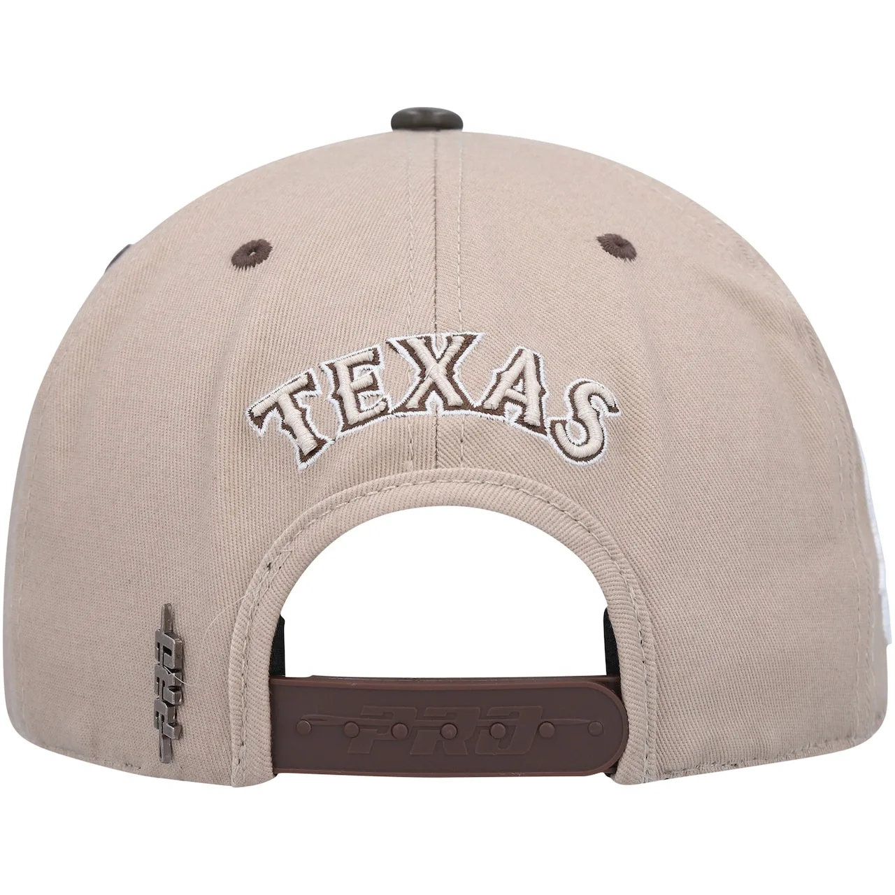 Men's Texas Rangers Pro Standard White/Brown Chocolate Ice Cream Drip Snapback Hat 6 Men's Texas Rangers Pro Standard White/Brown Chocolate Ice Cream Drip Snapback Hat - Image 4