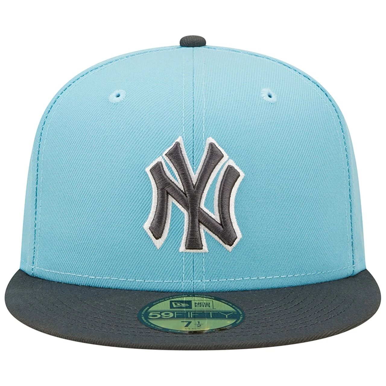Men's New York Yankees New Era Light Blue/Charcoal Two-Tone Color Pack 59FIFTY Fitted Hat 3 Men's New York Yankees New Era Light Blue/Charcoal Two-Tone Color Pack 59FIFTY Fitted Hat