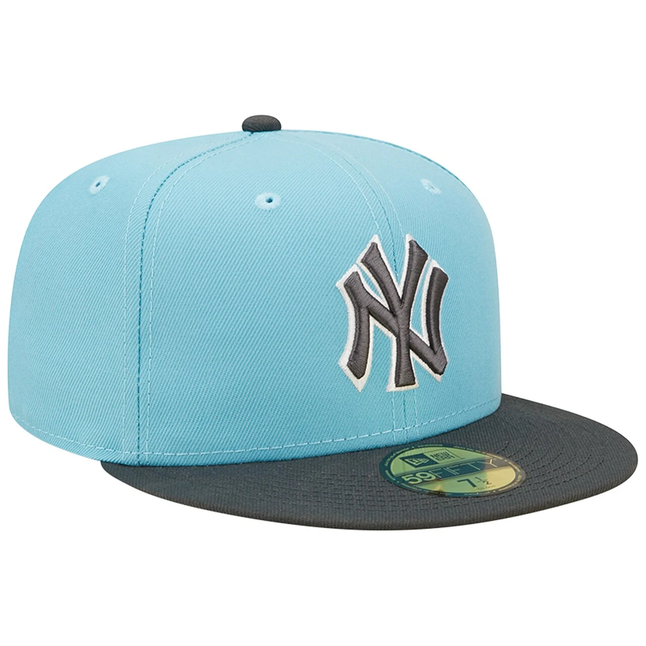 Men's New York Yankees New Era Light Blue/Charcoal Two-Tone Color Pack 59FIFTY Fitted Hat 4 Men's New York Yankees New Era Light Blue/Charcoal Two-Tone Color Pack 59FIFTY Fitted Hat - Image 2