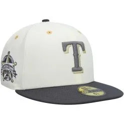 Men's Texas Rangers New Era White/Charcoal 1995 MLB All-Star Game Chrome 59FIFTY Fitted Hat