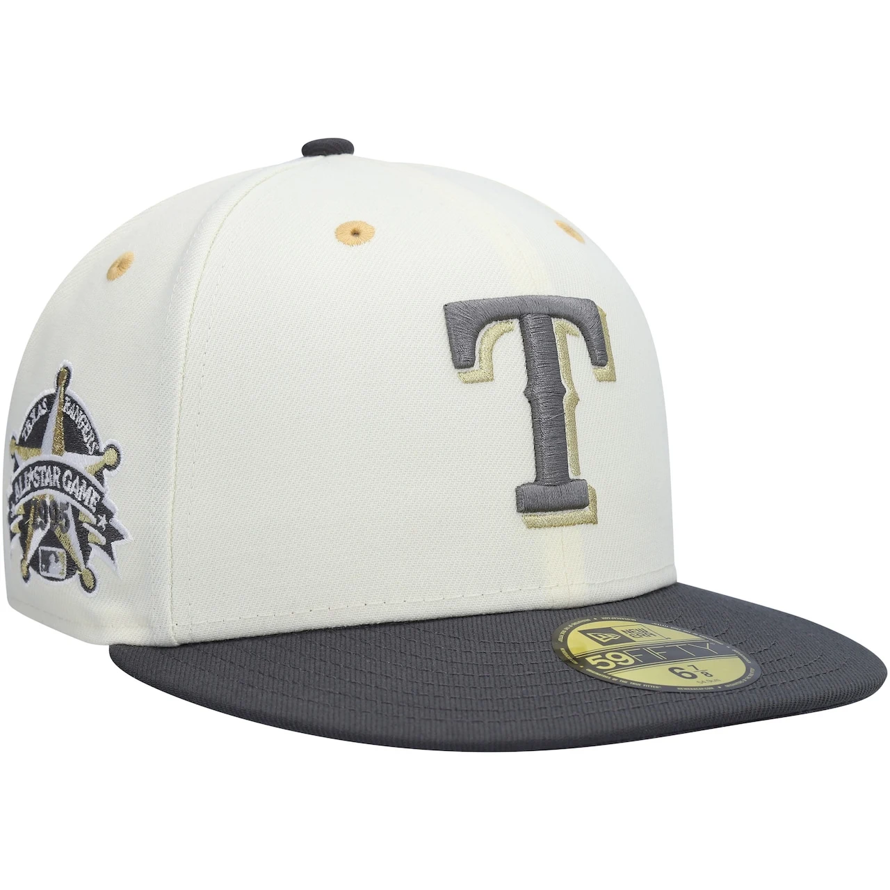 Men's Texas Rangers New Era White/Charcoal 1995 MLB All-Star Game Chrome 59FIFTY Fitted Hat 3 Men's Texas Rangers New Era White/Charcoal 1995 MLB All-Star Game Chrome 59FIFTY Fitted Hat