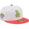 Men's Los Angeles Dodgers New Era White/Coral 100th Anniversary Strawberry Lolli 59FIFTY Fitted Hat -San Diego Padres Caps Sales coral los angeles dodgers 100th anniversary strawberry lolli 59fifty fitted hat ss5 p 4770958pv 1u nbelqhdr7hgj2eawhar3v qpd9i510cei4knhes88f