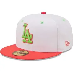 Men's Los Angeles Dodgers New Era White/Coral 100th Anniversary Strawberry Lolli 59FIFTY Fitted Hat -San Diego Padres Caps Sales coral los angeles dodgers 100th anniversary strawberry lolli 59fifty fitted hat ss5 p 4770958pv 3u nbelqhdr7hgj2eawhar3v g19fhpceflycjiee61b6