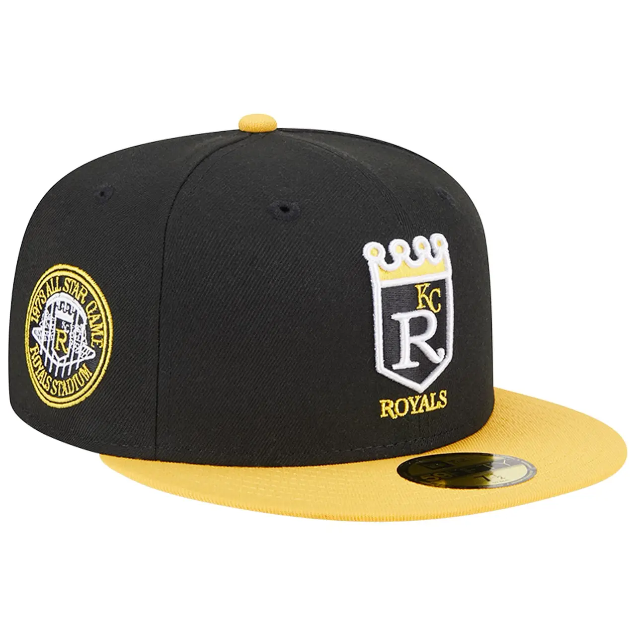 Men's Kansas City Royals New Era Black/Gold 59FIFTY Fitted Hat 3 Men's Kansas City Royals New Era Black/Gold 59FIFTY Fitted Hat