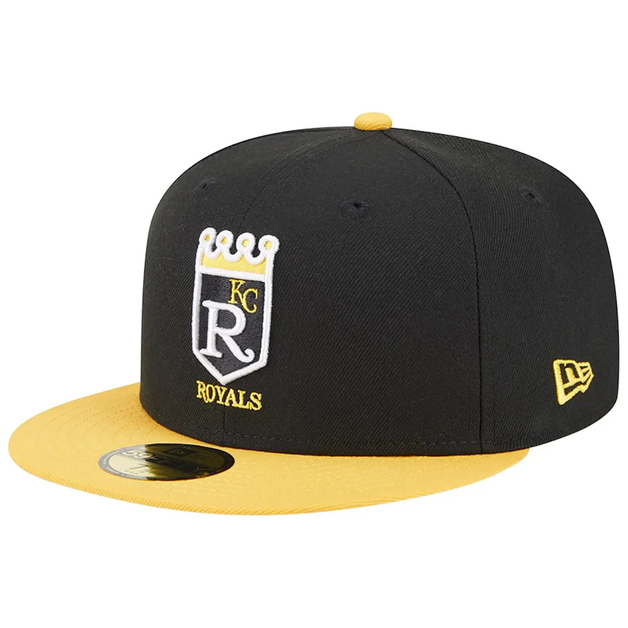 Men's Kansas City Royals New Era Black/Gold 59FIFTY Fitted Hat 5 Men's Kansas City Royals New Era Black/Gold 59FIFTY Fitted Hat - Image 3