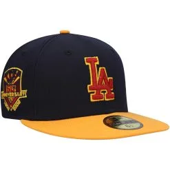 Men's Los Angeles Dodgers New Era Navy/Gold Primary Logo 59FIFTY Fitted Hat