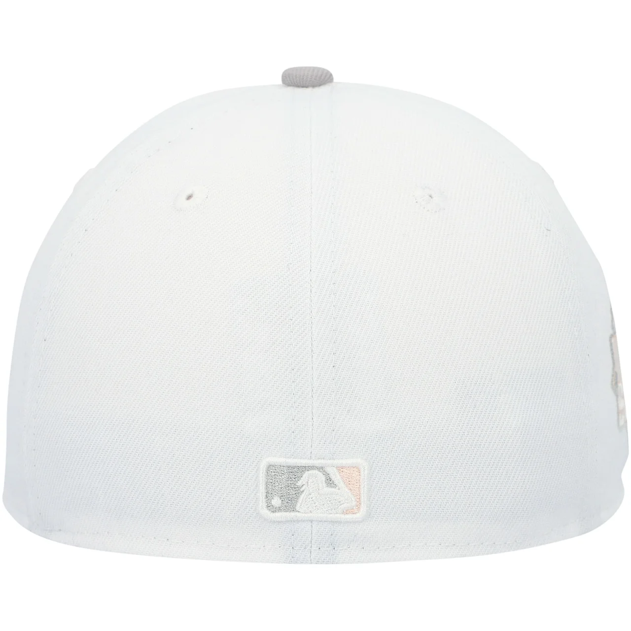 Men's Kansas City Royals New Era White/Gray 2015 World Series Side Patch Peach Undervisor 59FIFTY Fitted Hat 6 Men's Kansas City Royals New Era White/Gray 2015 World Series Side Patch Peach Undervisor 59FIFTY Fitted Hat - Image 4