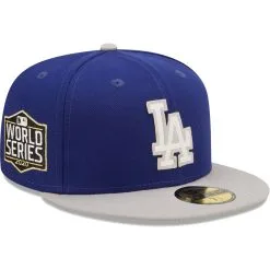 Men's Los Angeles Dodgers New Era Royal/Gray 2020 World Series Champions Letterman 59FIFTY Fitted Hat