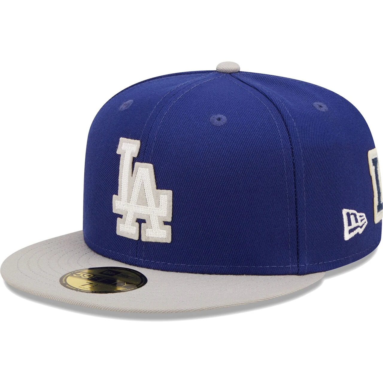 Men's Los Angeles Dodgers New Era Royal/Gray 2020 World Series Champions Letterman 59FIFTY Fitted Hat 5 Men's Los Angeles Dodgers New Era Royal/Gray 2020 World Series Champions Letterman 59FIFTY Fitted Hat - Image 3