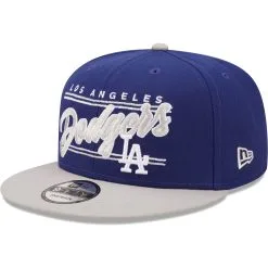 Men's Los Angeles Dodgers New Era Royal/Gray Team Script 9FIFTY Adjustable Snapback Hat