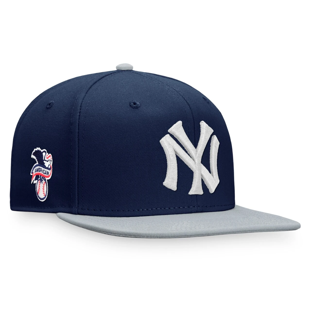 Men's New York Yankees Fanatics Branded Navy/Gray Fundamental Two-Tone Snapback Hat 3 Men's New York Yankees Fanatics Branded Navy/Gray Fundamental Two-Tone Snapback Hat