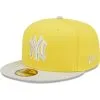 Men's New York Yankees New Era Yellow/Gray Spring Color Pack Two-Tone 59FIFTY Fitted Hat -San Diego Padres Caps Sales gray new york yankees spring color pack two tone 59fifty fitted hat pi4414000 altimages ff 4414357 cae6051ee9488fc476f4alt1 full