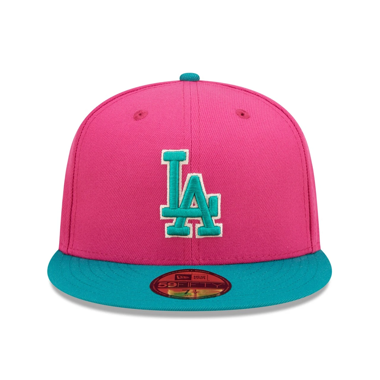 Men's Los Angeles Dodgers New Era Pink/Green Cooperstown Collection 1981 World Series Passion Forest 59FIFTY Fitted Hat 4 Men's Los Angeles Dodgers New Era Pink/Green Cooperstown Collection 1981 World Series Passion Forest 59FIFTY Fitted Hat - Image 2