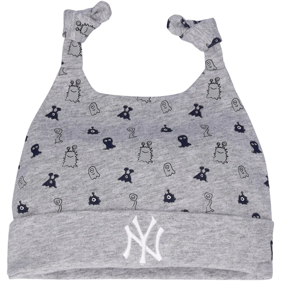 Infant New York Yankees New Era Heather Gray Critter Cuffed Knit Hat 3 Infant New York Yankees New Era Heather Gray Critter Cuffed Knit Hat