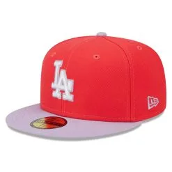Men's Los Angeles Dodgers New Era Red/Lavender Spring Color Two-Tone 59FIFTY Fitted Hat
