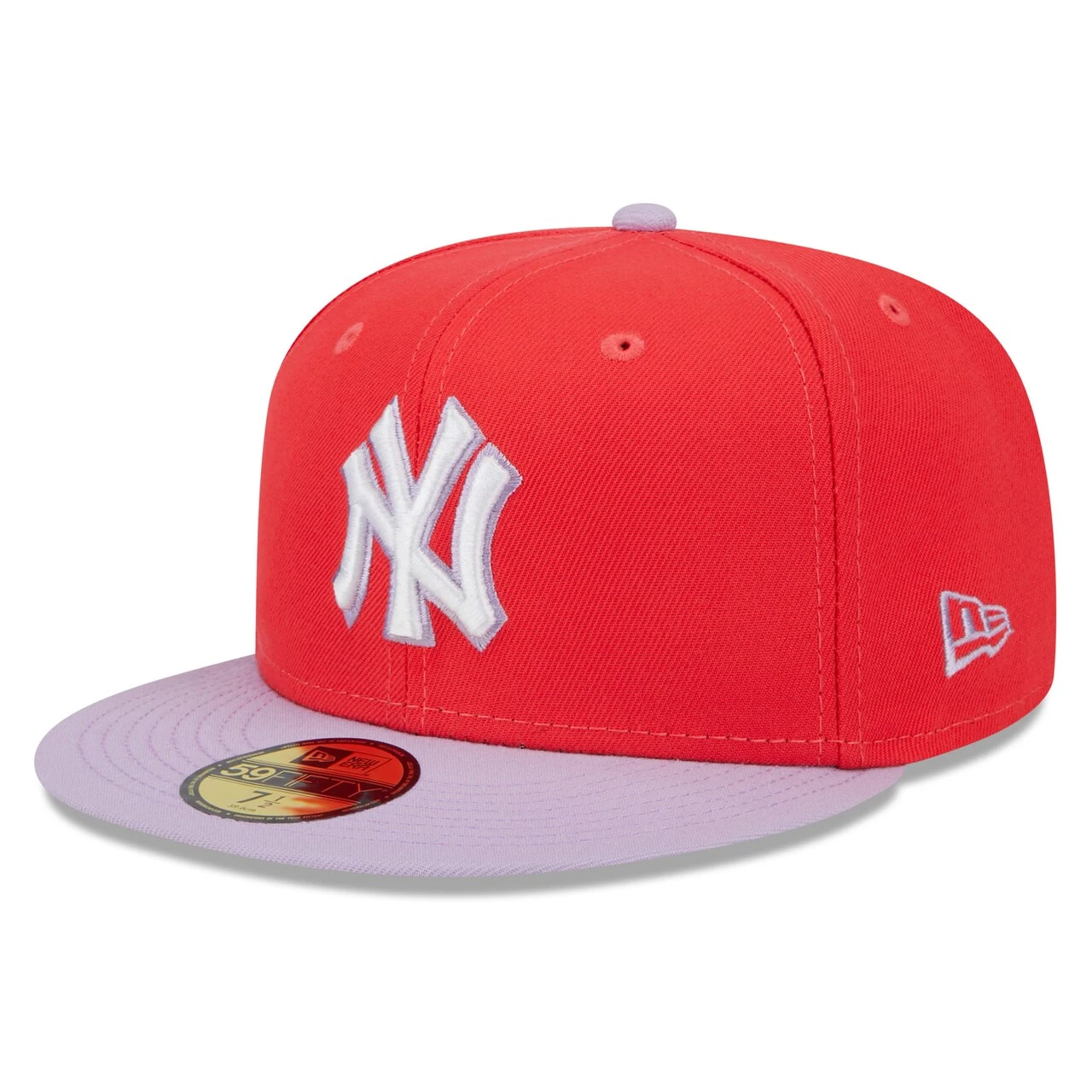 Men's New York Yankees New Era Red/Lavender Spring Color Two-Tone 59FIFTY Fitted Hat 3 Men's New York Yankees New Era Red/Lavender Spring Color Two-Tone 59FIFTY Fitted Hat