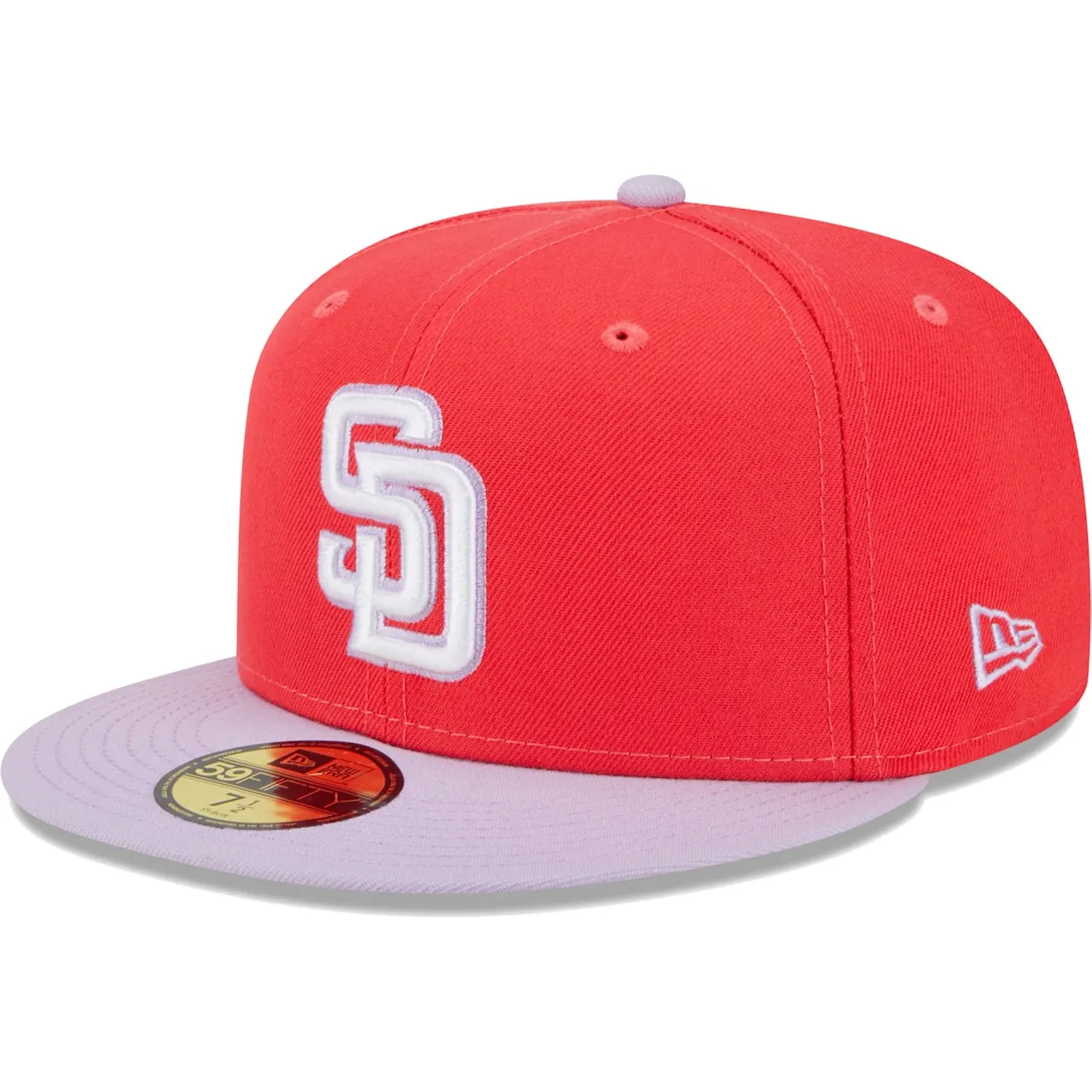 Men's San Diego Padres New Era Red/Lavender Spring Color Two-Tone 59FIFTY Fitted Hat 3 Men's San Diego Padres New Era Red/Lavender Spring Color Two-Tone 59FIFTY Fitted Hat
