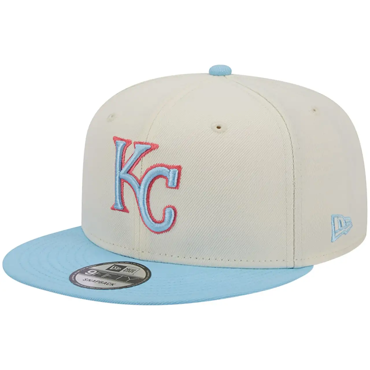 Men's Kansas City Royals New Era White/Light Blue Spring Basic Two-Tone 9FIFTY Snapback Hat 3 Men's Kansas City Royals New Era White/Light Blue Spring Basic Two-Tone 9FIFTY Snapback Hat