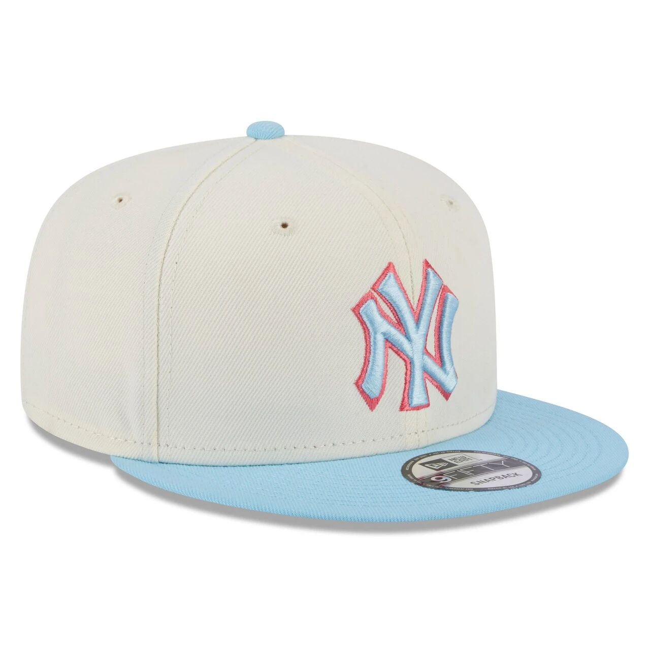 Men's New York Yankees New Era Cream/Light Blue Spring Basic Two-Tone 9FIFTY Snapback Hat 5 Men's New York Yankees New Era Cream/Light Blue Spring Basic Two-Tone 9FIFTY Snapback Hat - Image 3