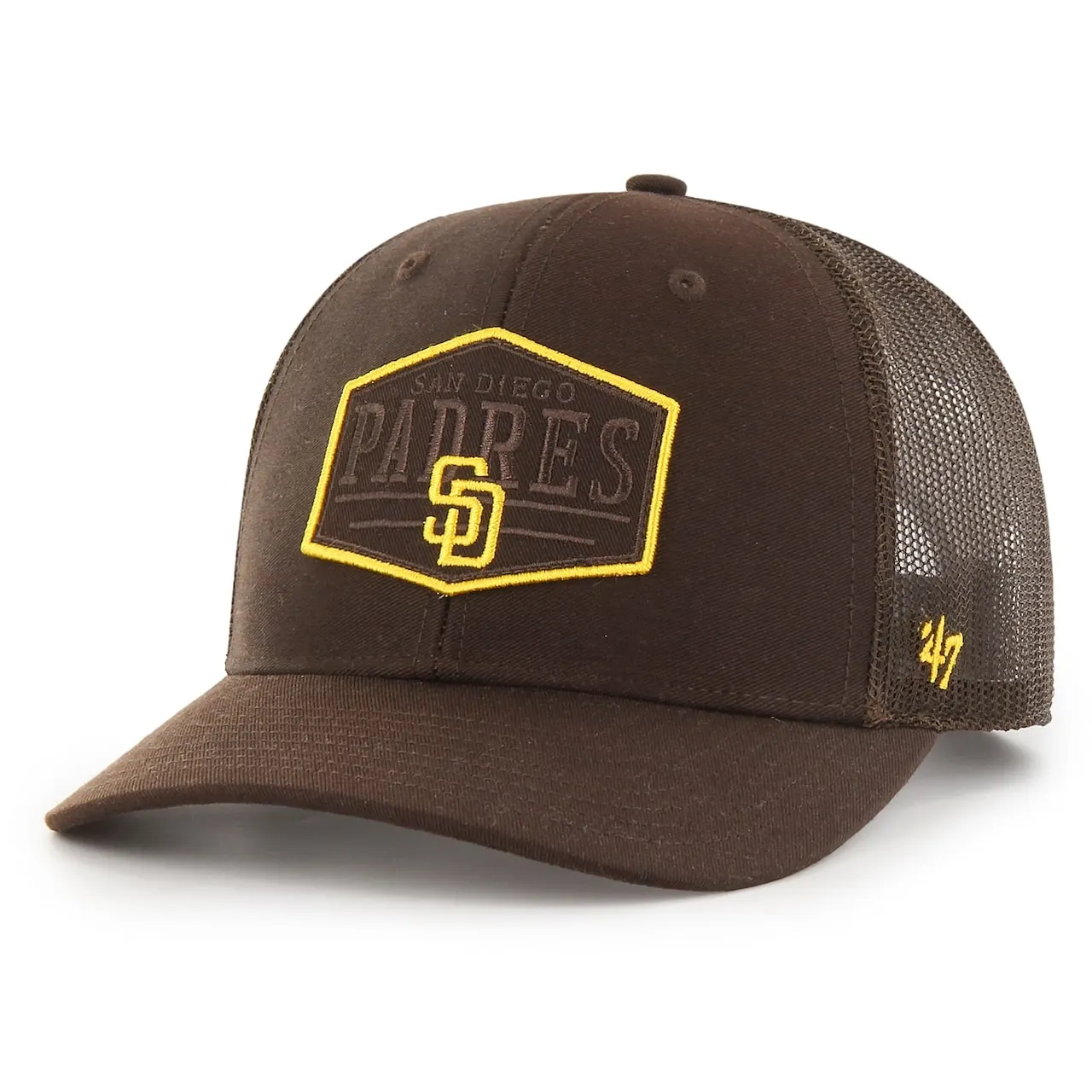 Men's San Diego Padres '47 Brown Ridgeline Tonal Patch Trucker Adjustable Hat 3 Men's San Diego Padres '47 Brown Ridgeline Tonal Patch Trucker Adjustable Hat