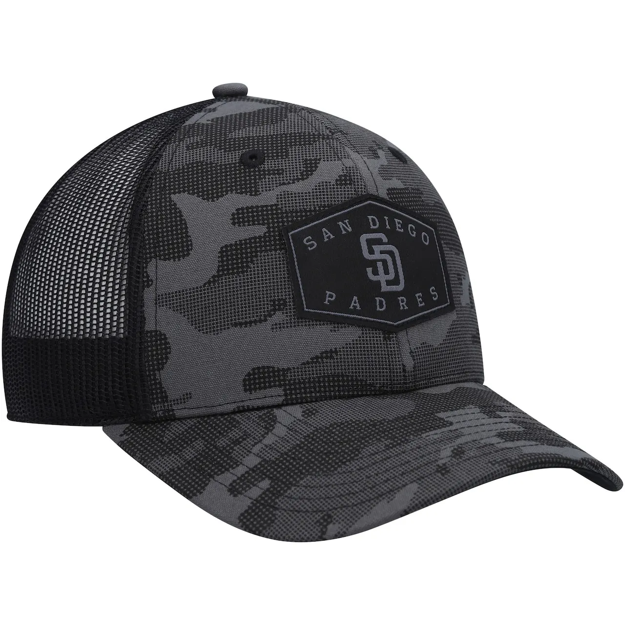Men's San Diego Padres '47 Charcoal Tonal Camo Convoy Trucker Snapback Hat 5 Men's San Diego Padres '47 Charcoal Tonal Camo Convoy Trucker Snapback Hat - Image 3