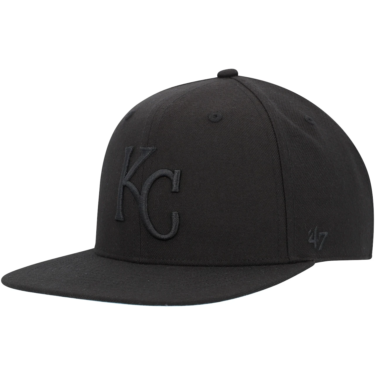 Men's Kansas City Royals '47 Black On Black Sure Shot Captain Snapback Hat 5 Men's Kansas City Royals '47 Black On Black Sure Shot Captain Snapback Hat - Image 3