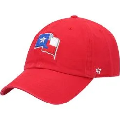 Men's Texas Rangers '47 Red Clean Up Team Adjustable Hat