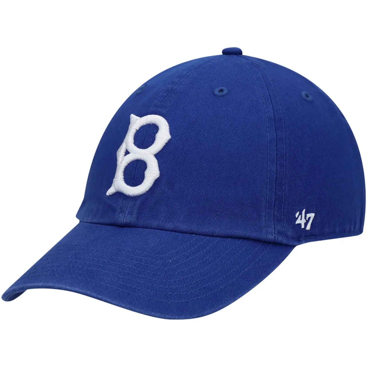 Men's Brooklyn Dodgers '47 Royal 1949 Logo Cooperstown Collection Clean Up Adjustable Hat 3 Men's Brooklyn Dodgers '47 Royal 1949 Logo Cooperstown Collection Clean Up Adjustable Hat