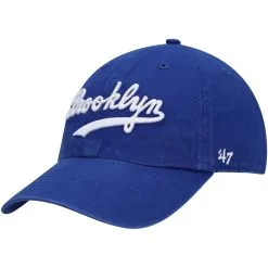 Men's Brooklyn Dodgers '47 Royal Logo Cooperstown Collection Clean Up Adjustable Hat
