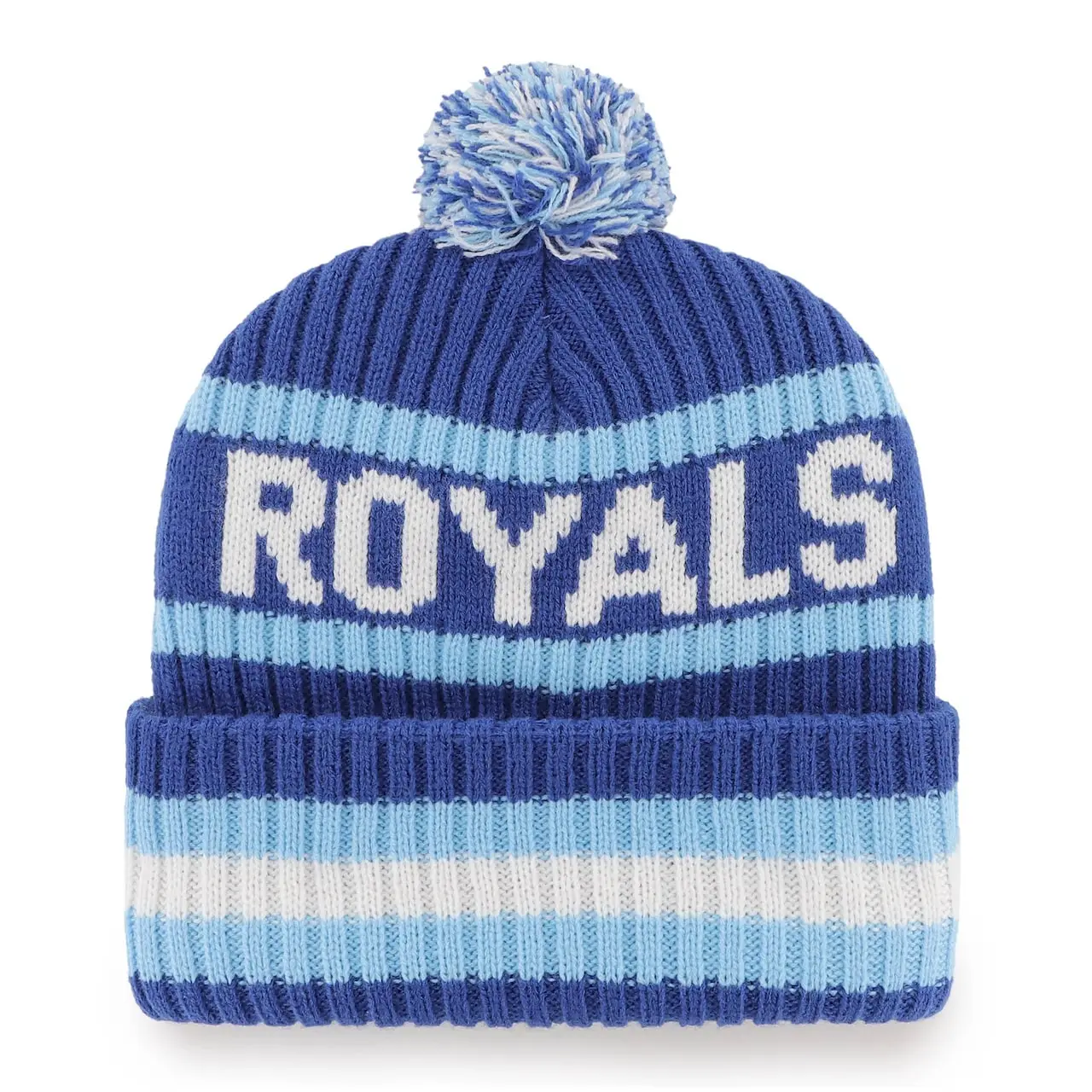 Men's Kansas City Royals '47 Royal Bering Cuffed Knit Hat With Pom 4 Men's Kansas City Royals '47 Royal Bering Cuffed Knit Hat With Pom - Image 2