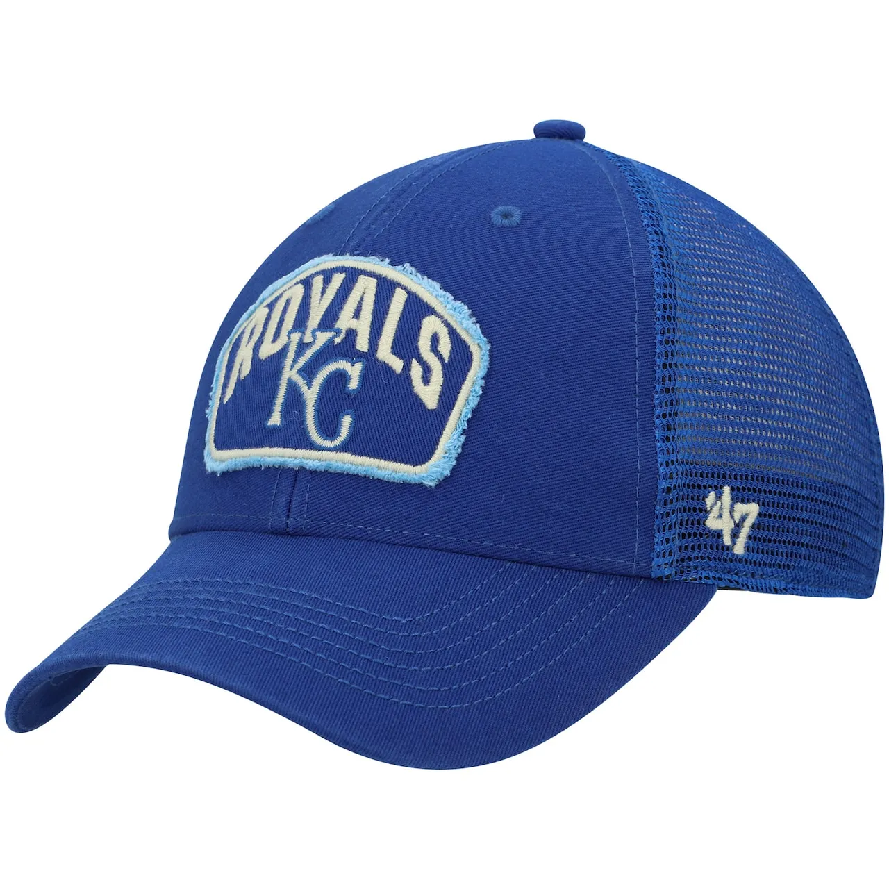 Men's Kansas City Royals '47 Royal Cledus MVP Trucker Snapback Hat 3 Men's Kansas City Royals '47 Royal Cledus MVP Trucker Snapback Hat