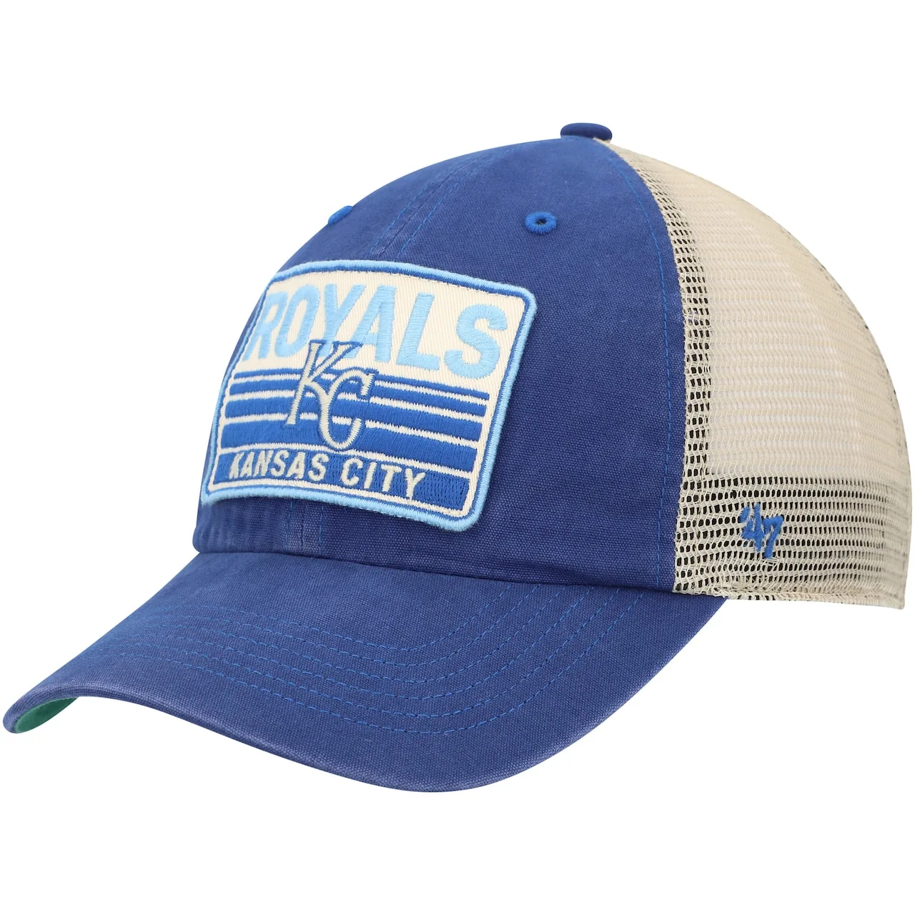 Men's Kansas City Royals '47 Royal Four Stroke Clean Up Trucker Snapback Hat 3 Men's Kansas City Royals '47 Royal Four Stroke Clean Up Trucker Snapback Hat
