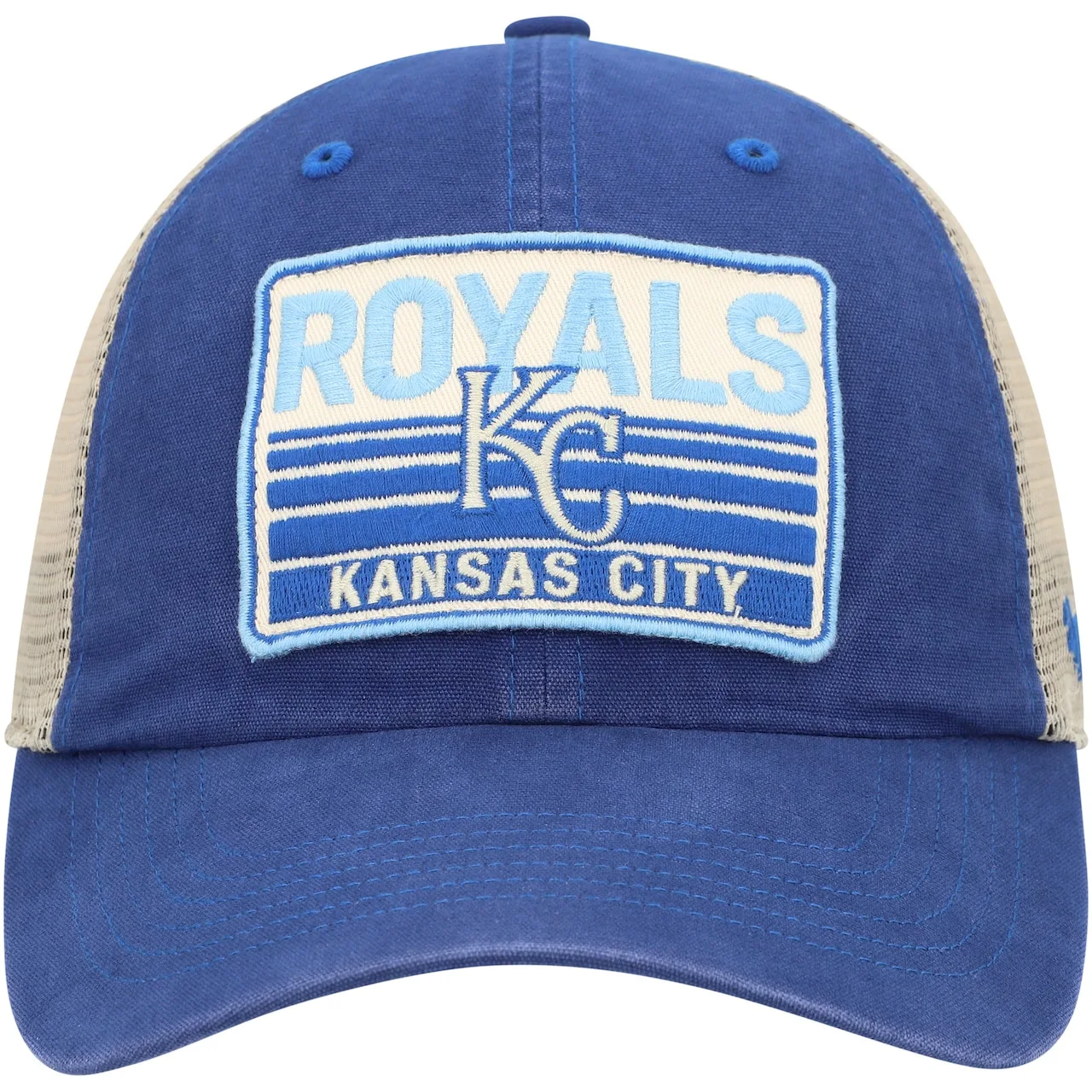 Men's Kansas City Royals '47 Royal Four Stroke Clean Up Trucker Snapback Hat 4 Men's Kansas City Royals '47 Royal Four Stroke Clean Up Trucker Snapback Hat - Image 2