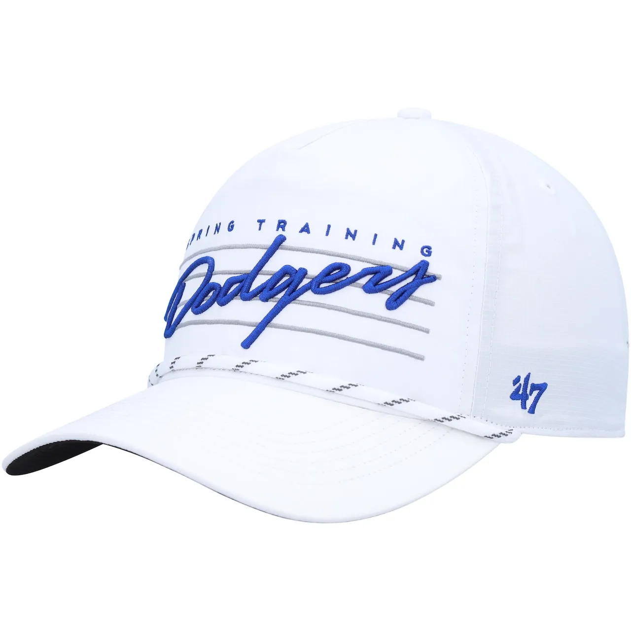 Men's Los Angeles Dodgers '47 White Downburst Hitch Snapback Hat 3 Men's Los Angeles Dodgers '47 White Downburst Hitch Snapback Hat